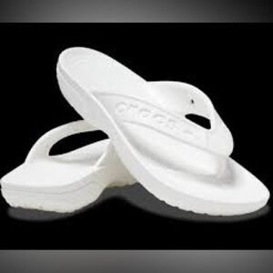 Crocs Baya ll‎ flip flops white gibbet holes size 6 women’s